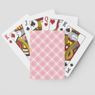 Jeu De Cartes Motif Tartan Rose Et Blanc