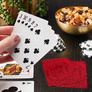 Jeu De Cartes Motif technologique de carte de circuit imprimé ro