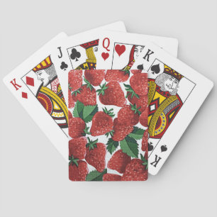 Jeu De Cartes Motif textile fraises et crème