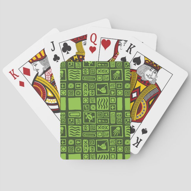 Jeu De Cartes Motif Tiki (dos)