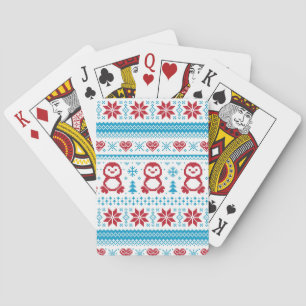 Jeu De Cartes Motif tricoté Noël et hiver