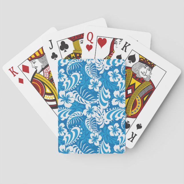 Jeu De Cartes Motif tropical de ketmie (dos)