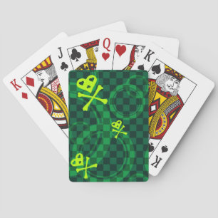 Jeu De Cartes Motif vert d'Emo avec des cercles