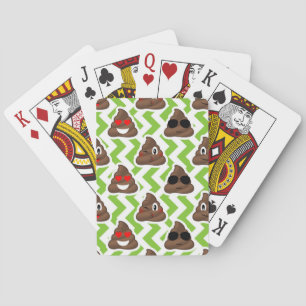 Jeu De Cartes Motif vert Emojis de dunette de zigzag