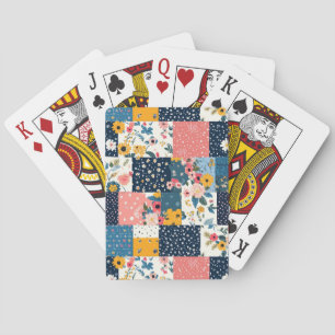 Jeu De Cartes Motif vintage à écailles florales (4)