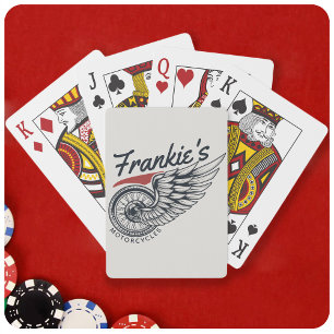 Jeu De Cartes Motos personnalisées Flying Tire Biker Shop