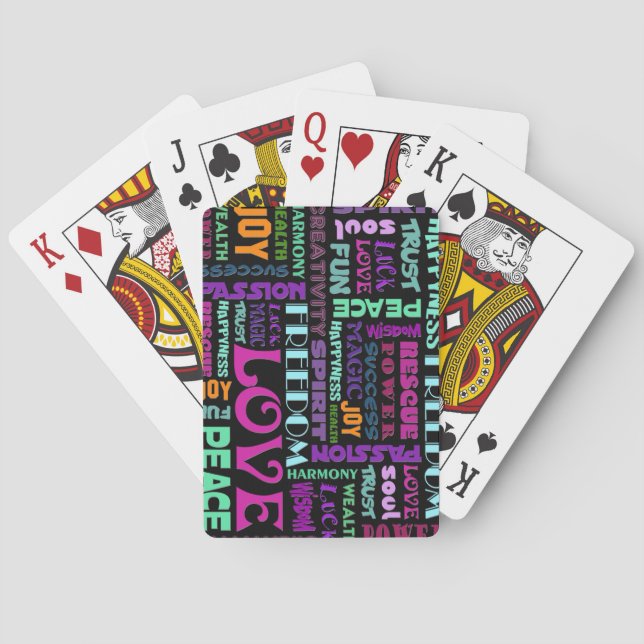 Jeu De Cartes Mots De La Voie Esprit (dos)