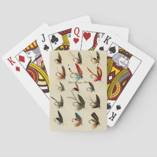 Jeu De Cartes Mouches vintages de truites d'insectes