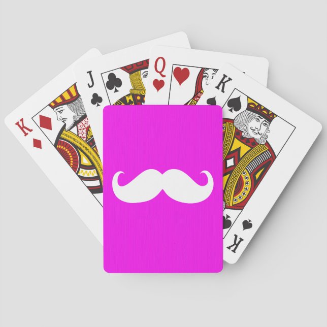 Jeu De Cartes Moustache blanche amusante 8 (dos)