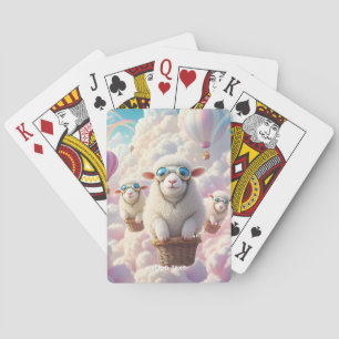 Jeu De Cartes Moutons de famille pastel mignons fantasy