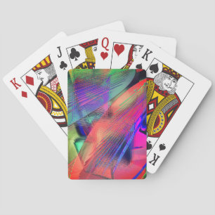 Jeu De Cartes Mouvement coloré d'objets désordonnés en sculpture