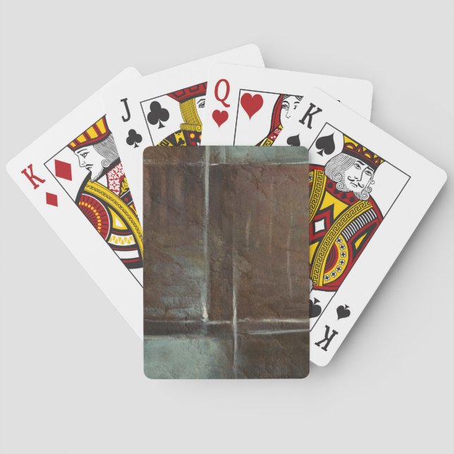 Jeu De Cartes Mur en brique rouge et gris (dos)