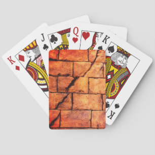 Jeu De Cartes Mur en briques fissurées