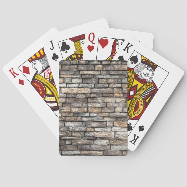 Jeu De Cartes Mur en pierre gris (dos)