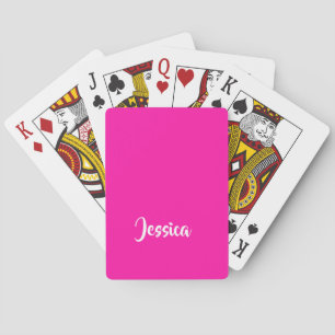 Jeu De Cartes Mur rose uni