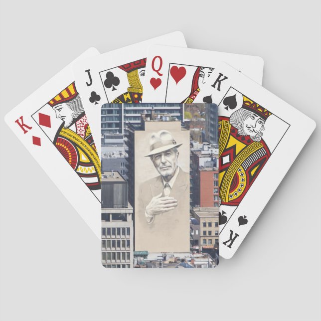 Jeu De Cartes Mural Leonard Cohen à Montréal Canada (dos)