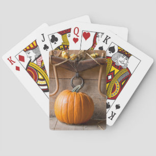 Jeu De Cartes Musée des agriculteurs. Citrouille dans une grange