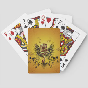 Jeu De Cartes Musique, microphone avec ailes
