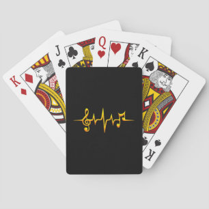 Jeu De Cartes Musique Notes d'impulsions Clé Fréquence Wave Soun
