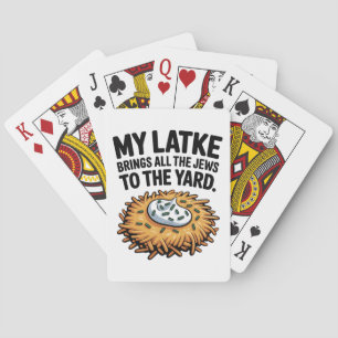 Jeu De Cartes My Latke Amène tous les Juifs à l'Hanoukka du tria