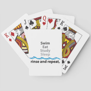 Jeu De Cartes Nage Manger Étude Dormir Jouer Cartes