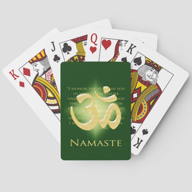 Jeu De Cartes Namaste - Je vous salue (en vert) (dos)