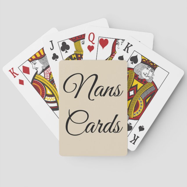 Jeu De Cartes Nans élégants et personnalisés jouant aux cartes (dos)
