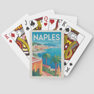 Jeu De Cartes Naples Italie Illustration Voyage Art Vintage