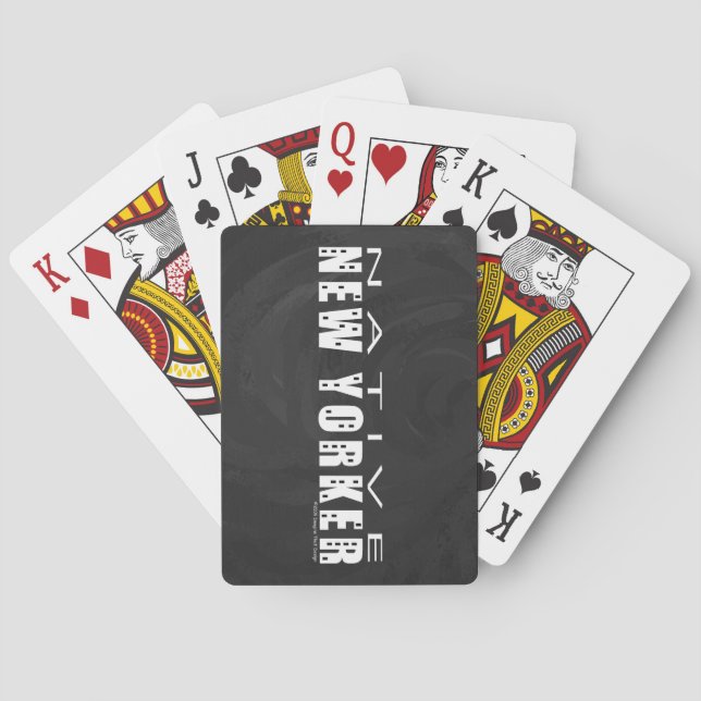 Jeu De Cartes Natif New Yorkais noir (dos)