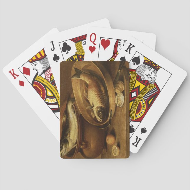 Jeu De Cartes Nature morte de poissons et citrons (dos)