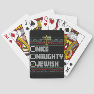 Jeu De Cartes Naughty Nice Jewish Santa Ugly Christmas Hanukkah 