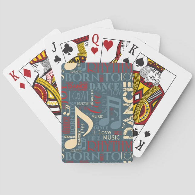 Jeu De Cartes Né à Dance Blue/Red/Gold ID277 (dos)