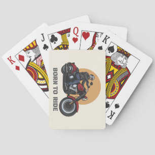 Jeu De Cartes Né à Ride Motorcycle Rider sur vélo