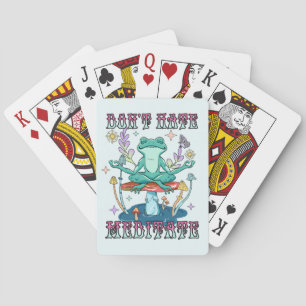 Jeu De Cartes "Ne haïssez pas, méditez" Grenouille pacifique e