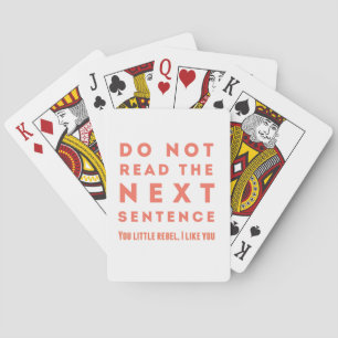 Jeu De Cartes Ne lisez pas la prochaine phrase