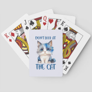 Jeu De Cartes Ne regardez pas le chat Drôle Phrase de chat