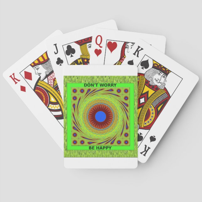 Jeu De Cartes Ne vous inquiétez pas d'être heureux d'impression  (dos)