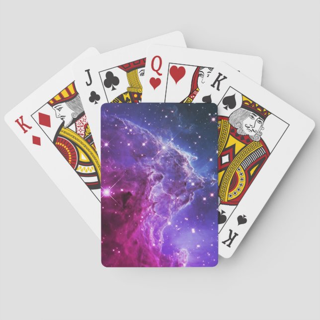 Jeu De Cartes Nebula tête de singe violet Hipster (dos)