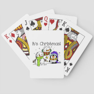 Jeu De Cartes Neiges et pingouins C'est Noël