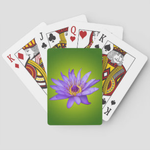 Jeu De Cartes Nénuphar Fleur Étang Aquatique Fleur d'Eau Violett