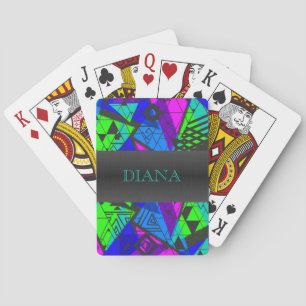 Jeu De Cartes Neon abstrait.