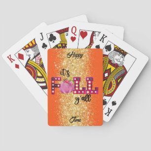 Jeu De Cartes Neon Automne Personnaliser Automne Texte et Couleu
