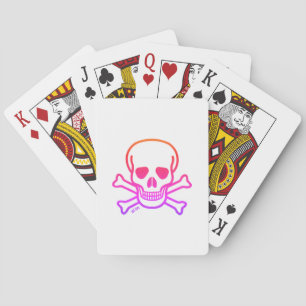 Jeu De Cartes Neon Crâne blanc Poker jouer cartes