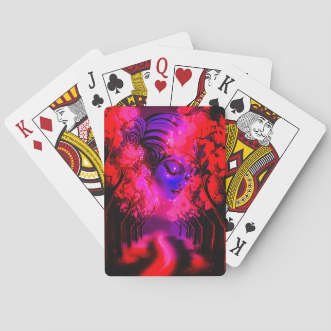 Jeu De Cartes Neon Goddess in Enchanted Forest (dos)