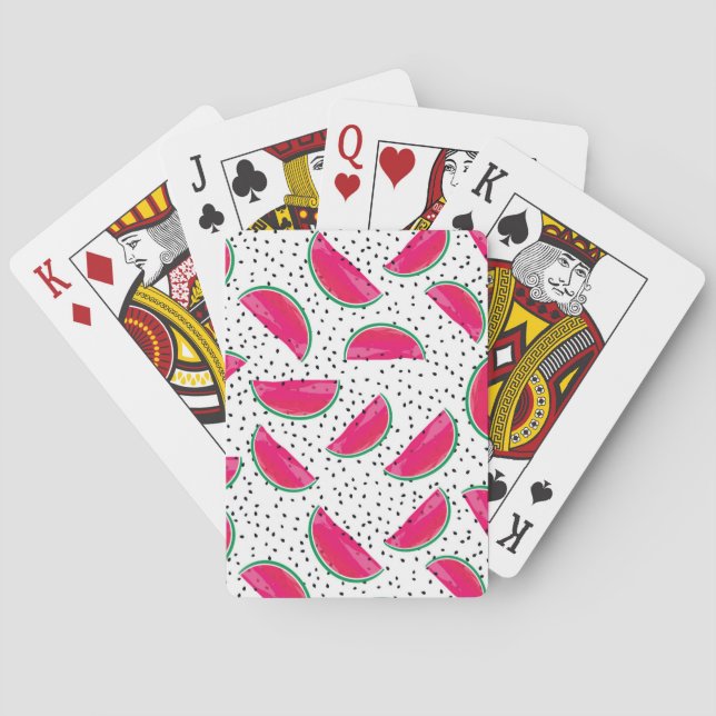Jeu De Cartes Neon Watermelon sur le Motif des semences (dos)