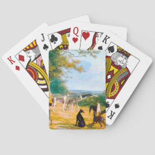 Jeu De Cartes Neuf Greyhounds dans un paysage par Jacques-Lauren