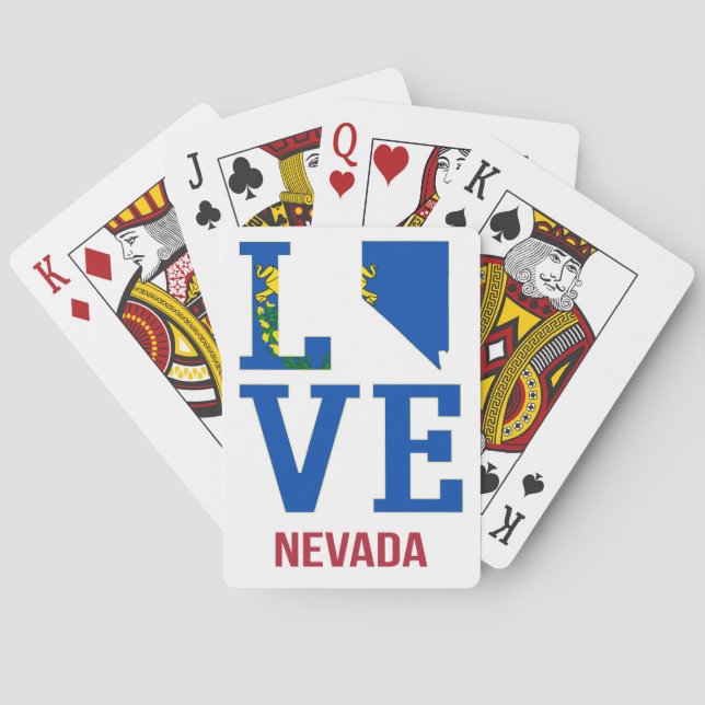 Jeu De Cartes Nevada USA État amour (dos)