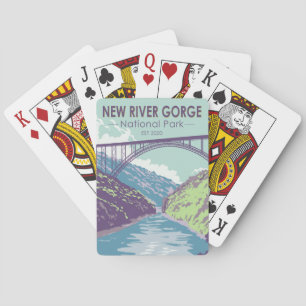 Jeu De Cartes New River Gorge National Park West Virginia Bridge