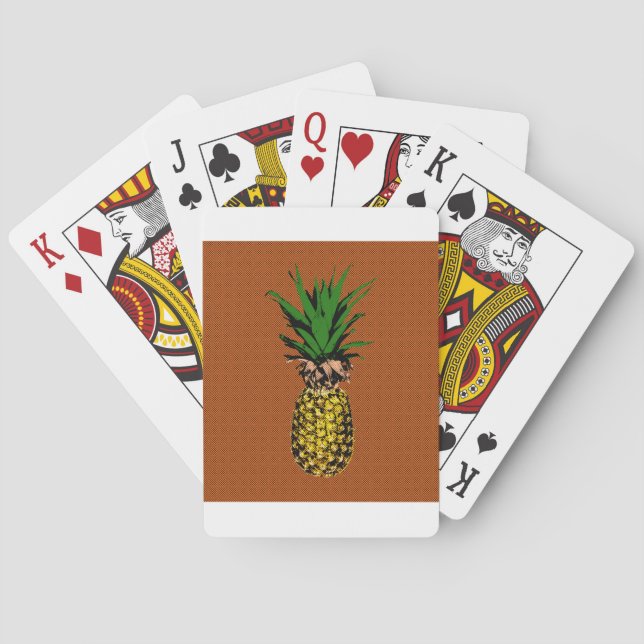 Jeu De Cartes Newsprint ananas (dos)
