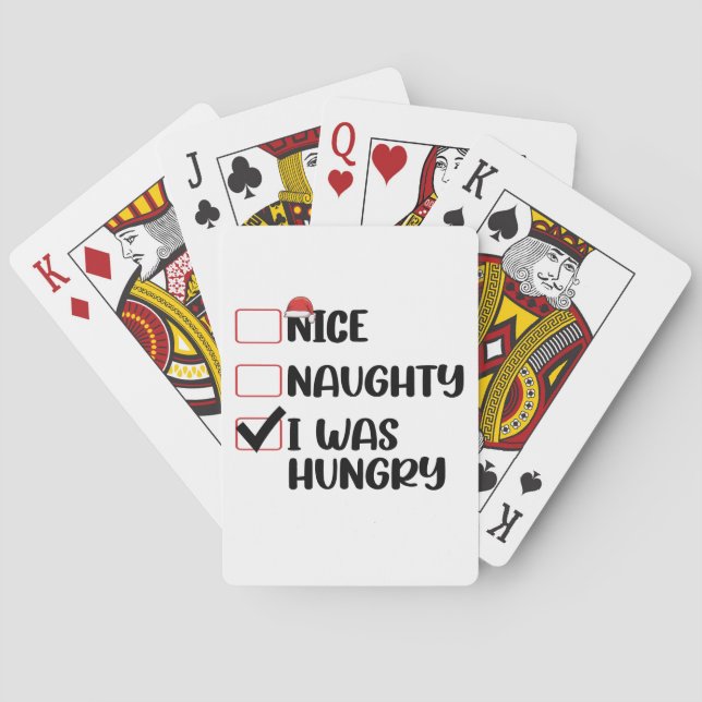 Jeu De Cartes Nice Naughty I Was Hungry Christmas List (dos)